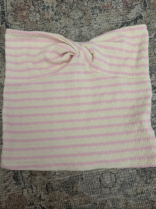 antistar Tops - Pink and Cream Striped Tube Top